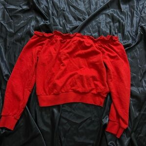 Red Cropped Sweater